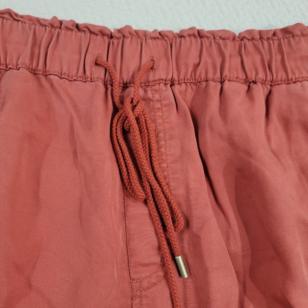 Loft Rust-Coral Red Drawstring Skirt Size Large C… - image 3